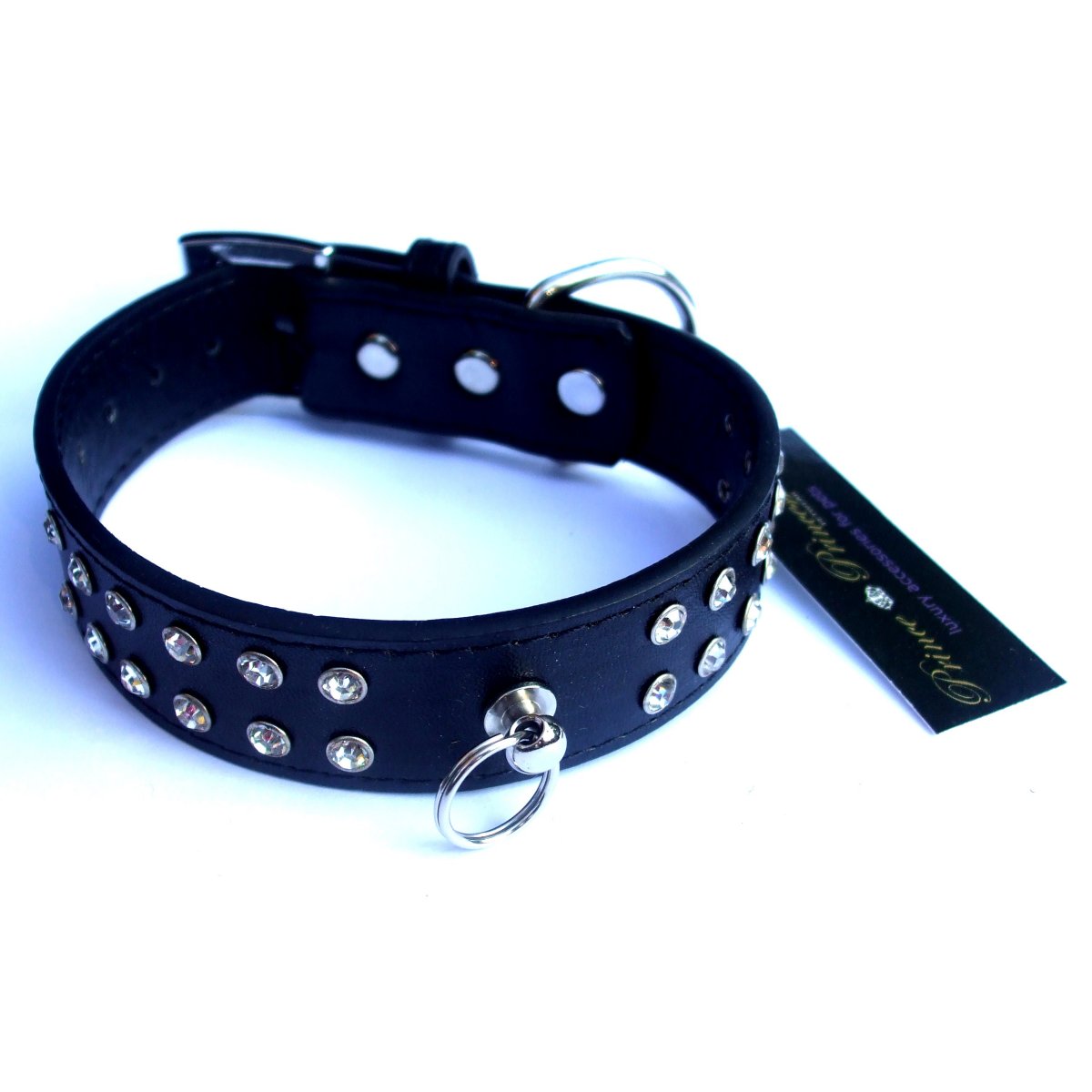 Designerhalsband med kristaller