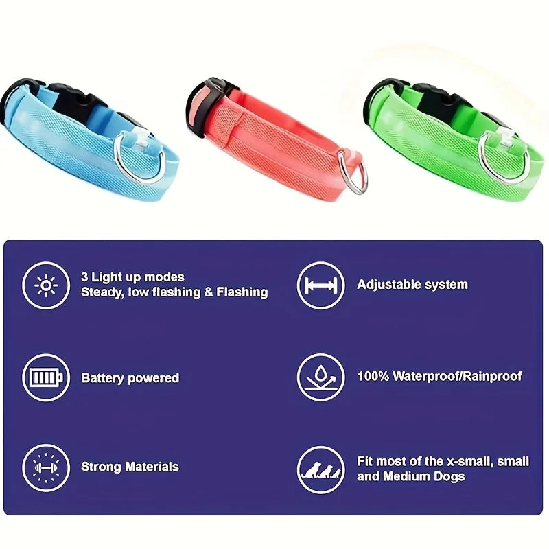 Reflekterande LED-hundhalsband