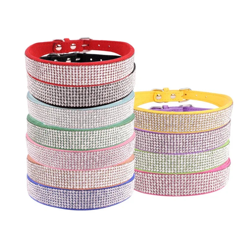 Hundhalsband med strass