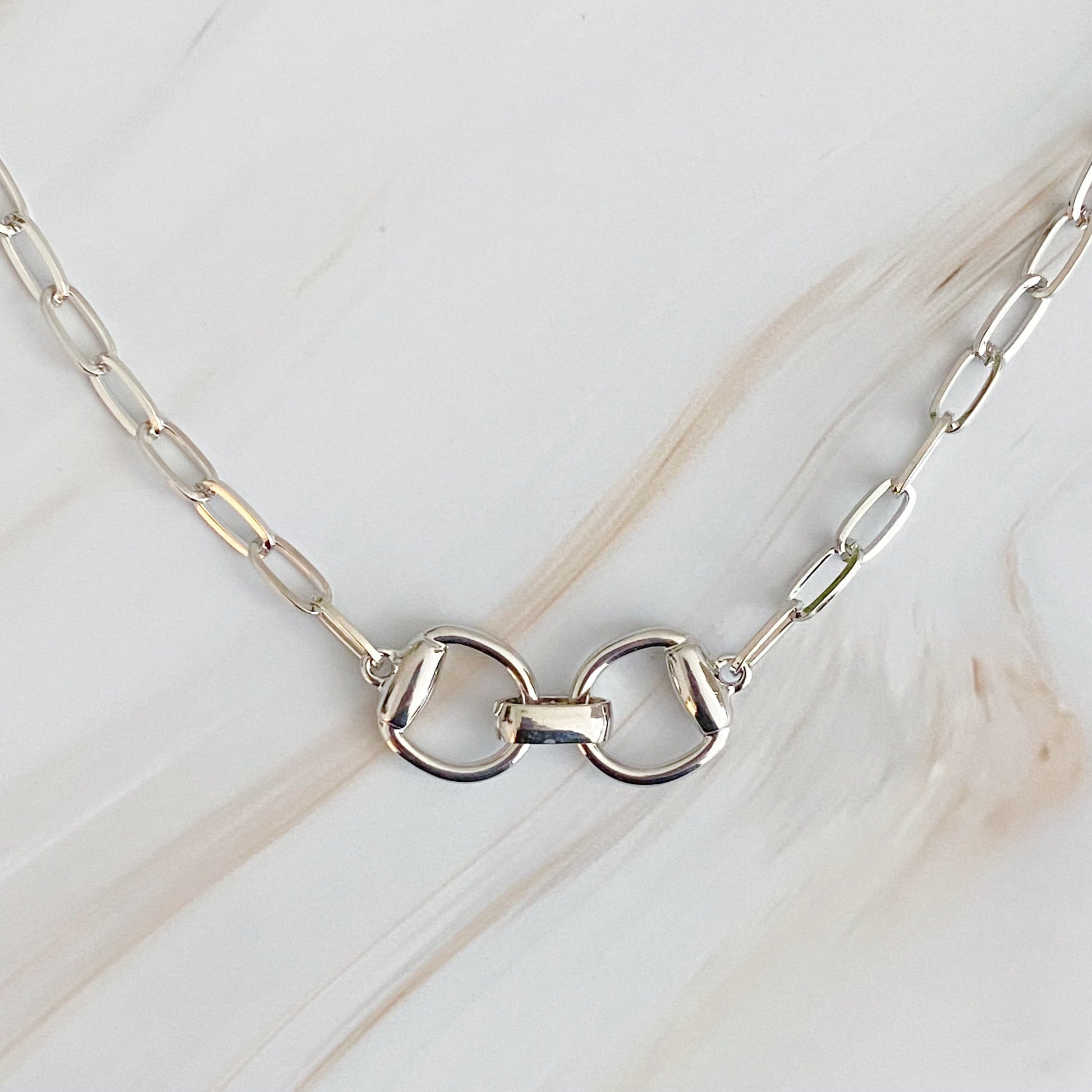 Equestrian Pendant Chain Necklace-4