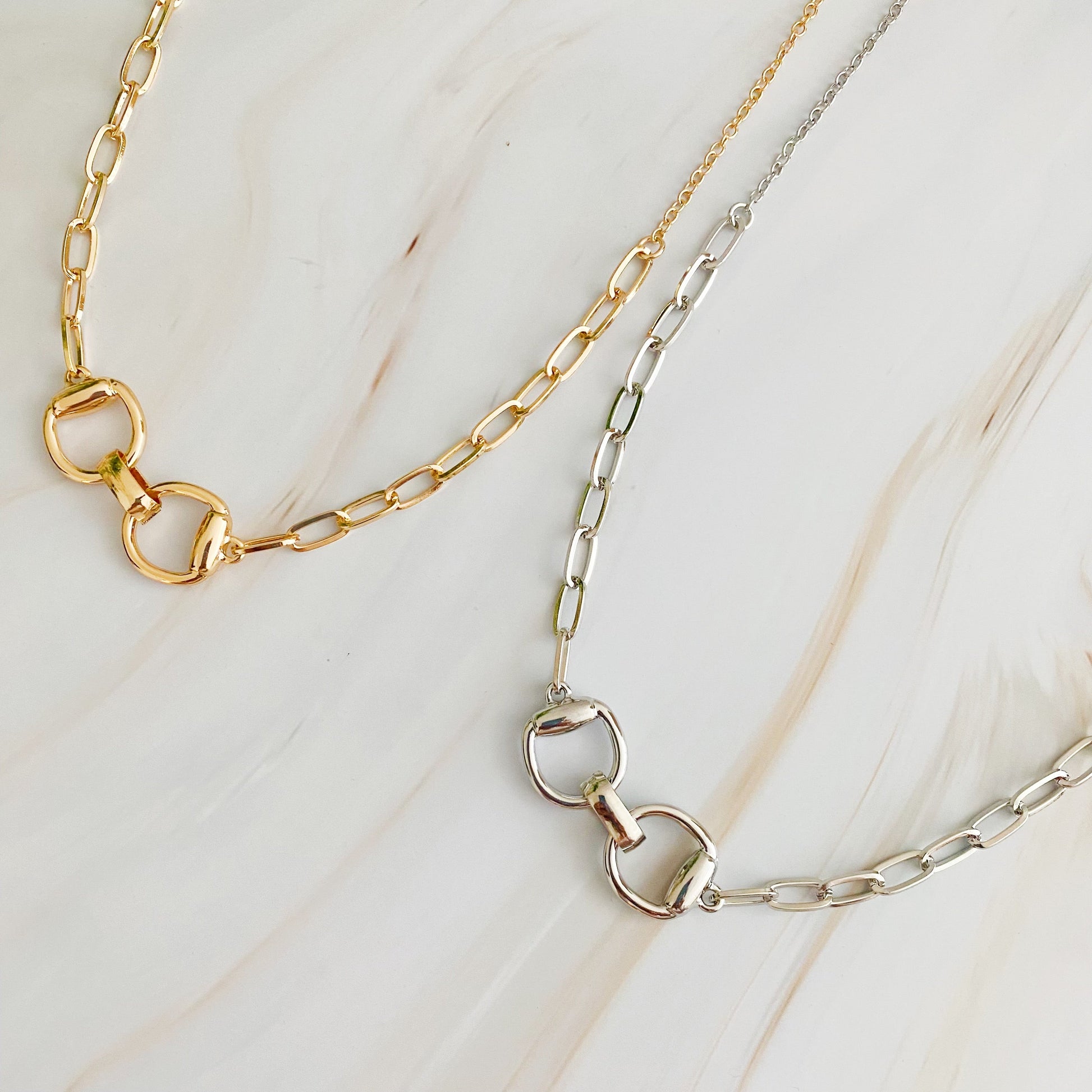 Equestrian Pendant Chain Necklace-1