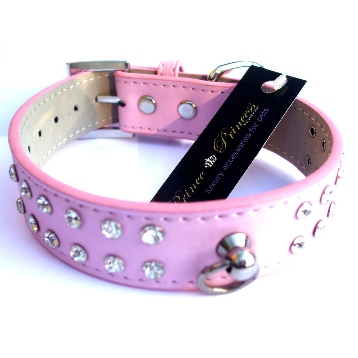 Designerhalsband med kristaller