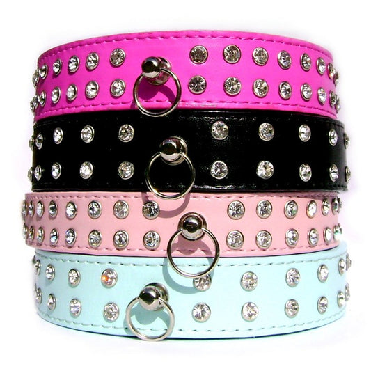 Designerhalsband med kristaller