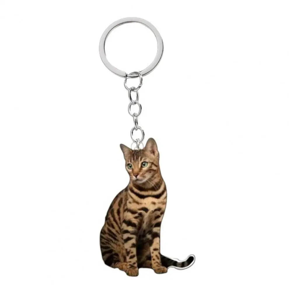 Nyckelring med fina kattmotiv