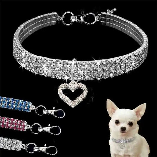 Glittrande hundhalsband