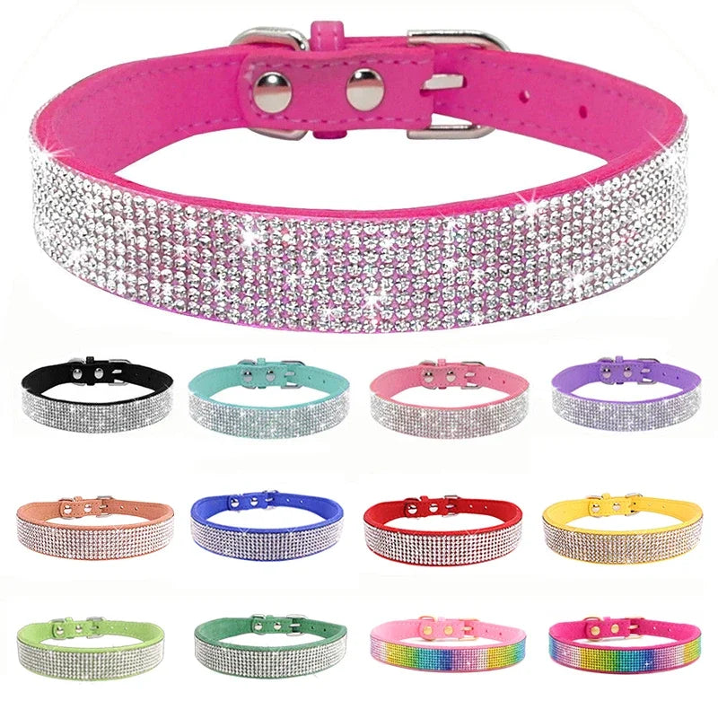 Hundhalsband med strass