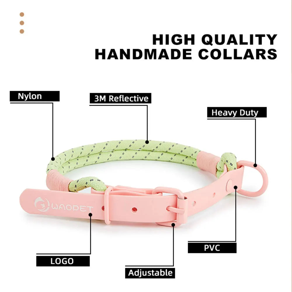 Handsytt halsband i nylon