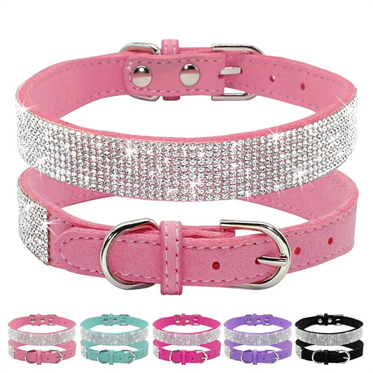 Hundhalsband med strass