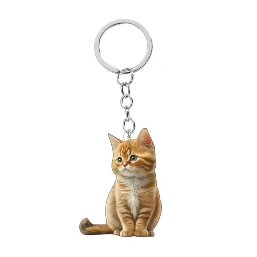Nyckelring med fina kattmotiv