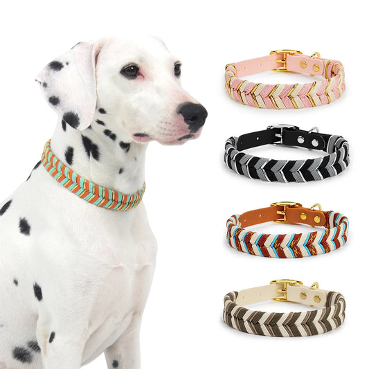 Handsytt hundhalsband