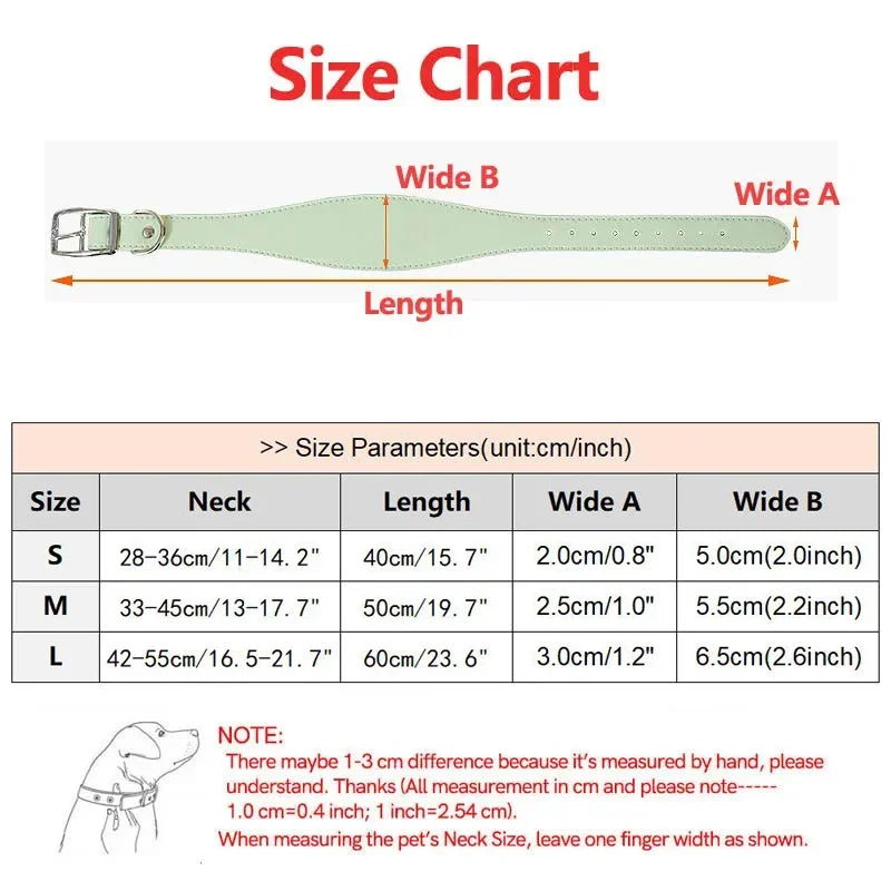 Brett läderhalsband i fina färger