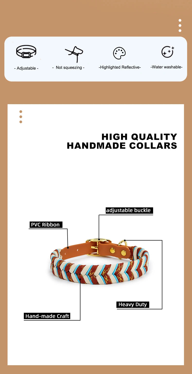 Handsytt hundhalsband