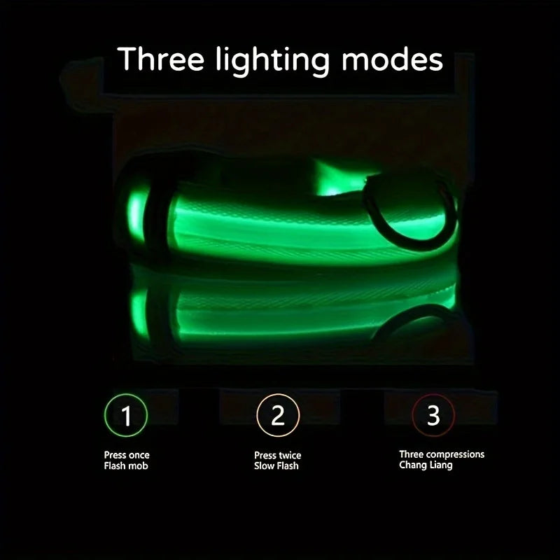Reflekterande LED-hundhalsband