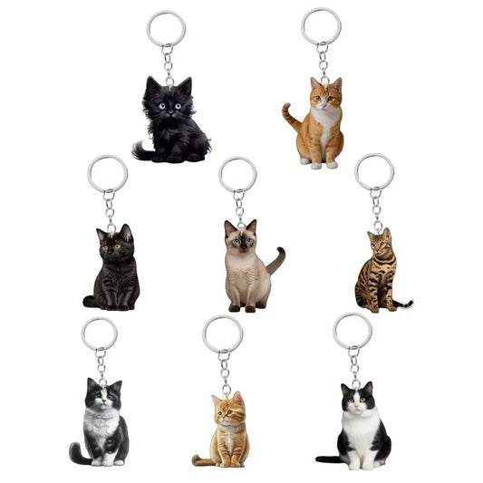 Nyckelring med fina kattmotiv