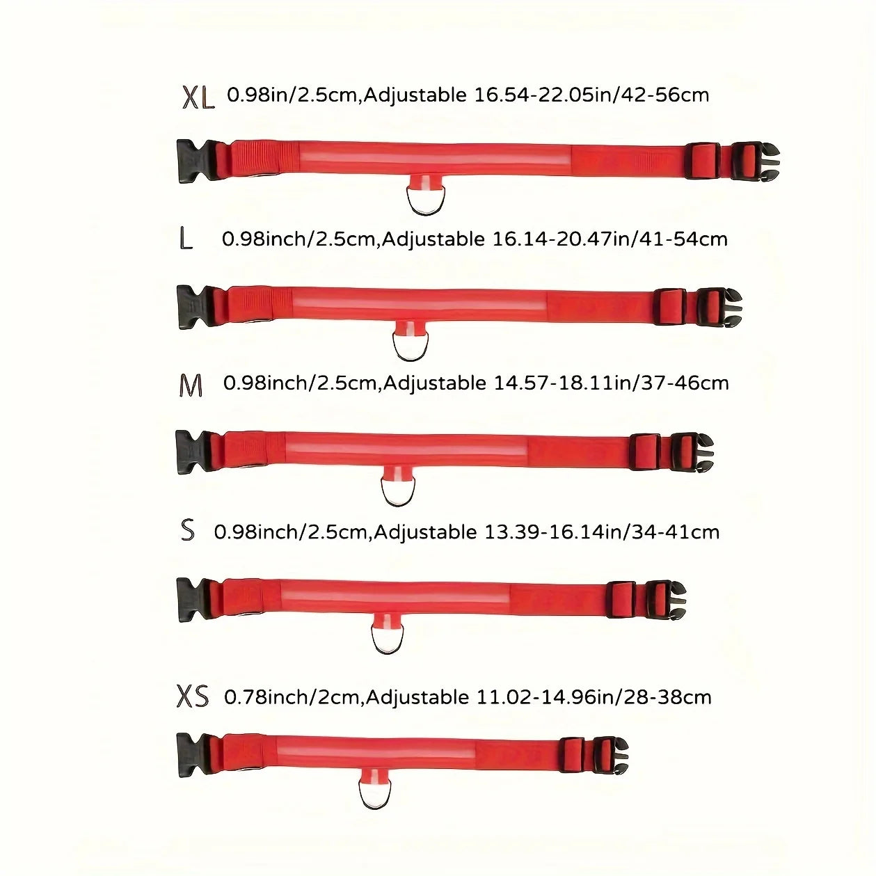 Reflekterande LED-hundhalsband