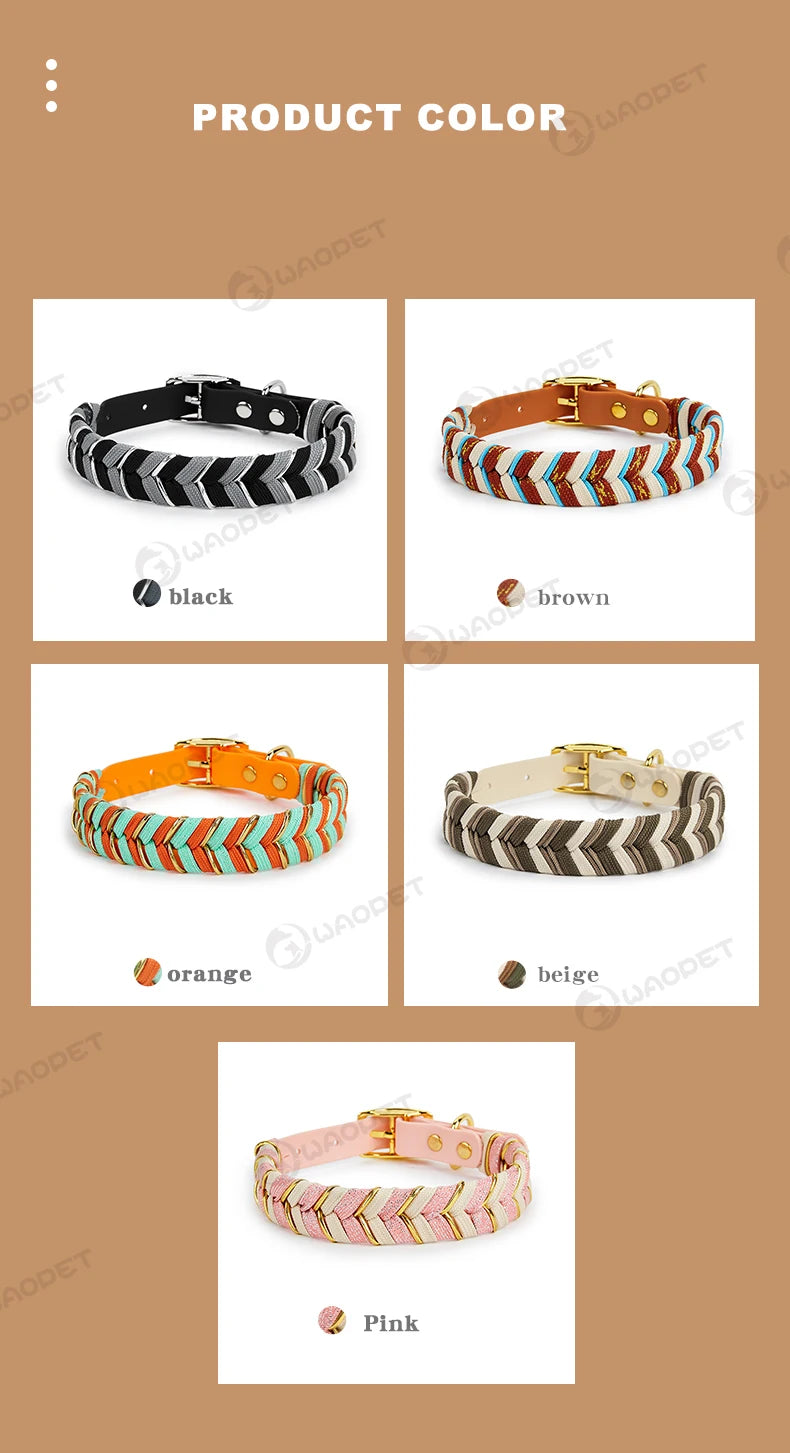 Handsytt hundhalsband