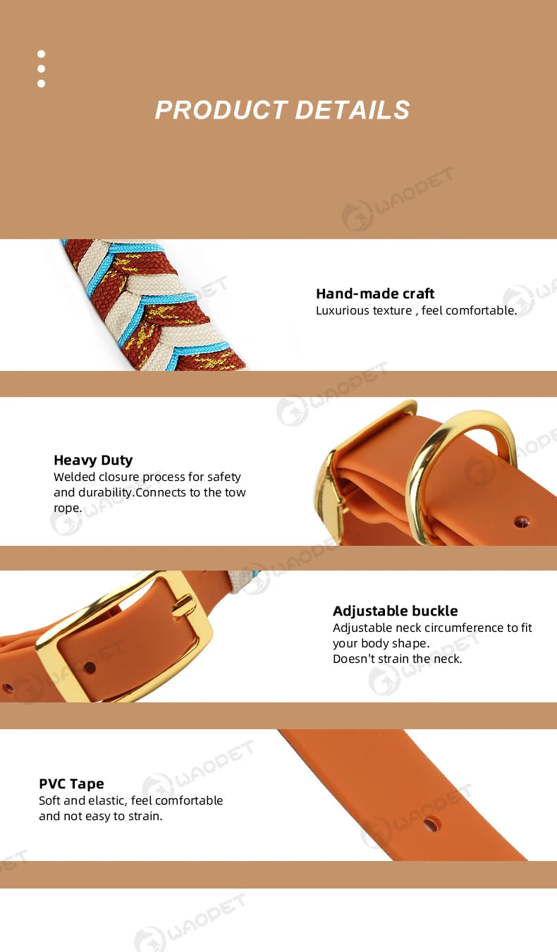 Handsytt hundhalsband