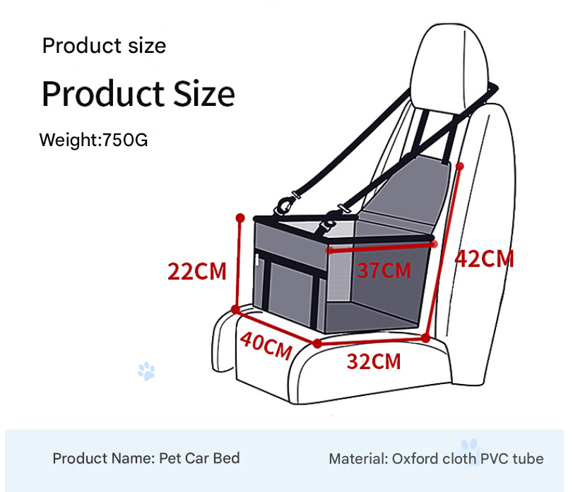 NNEDSZ Black bone print Portable Pet Car Seat for Dogs and Cats - Adjustable Car Seat Cover, Pet Travel Car Carrier with Safety Belt-1